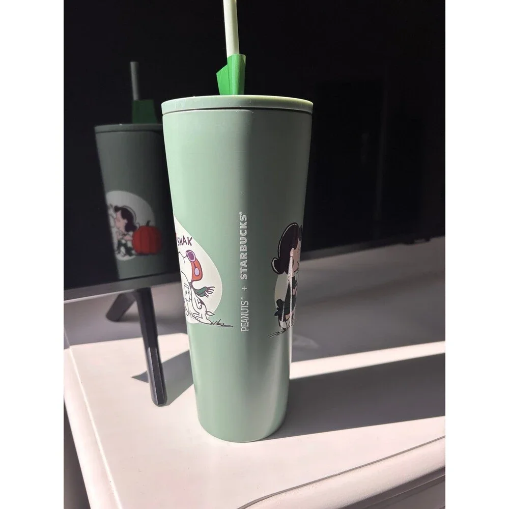 Starbucks Peanuts Snoopy Smak Green Stainless Steel Tumbler 24oz NEW 2026